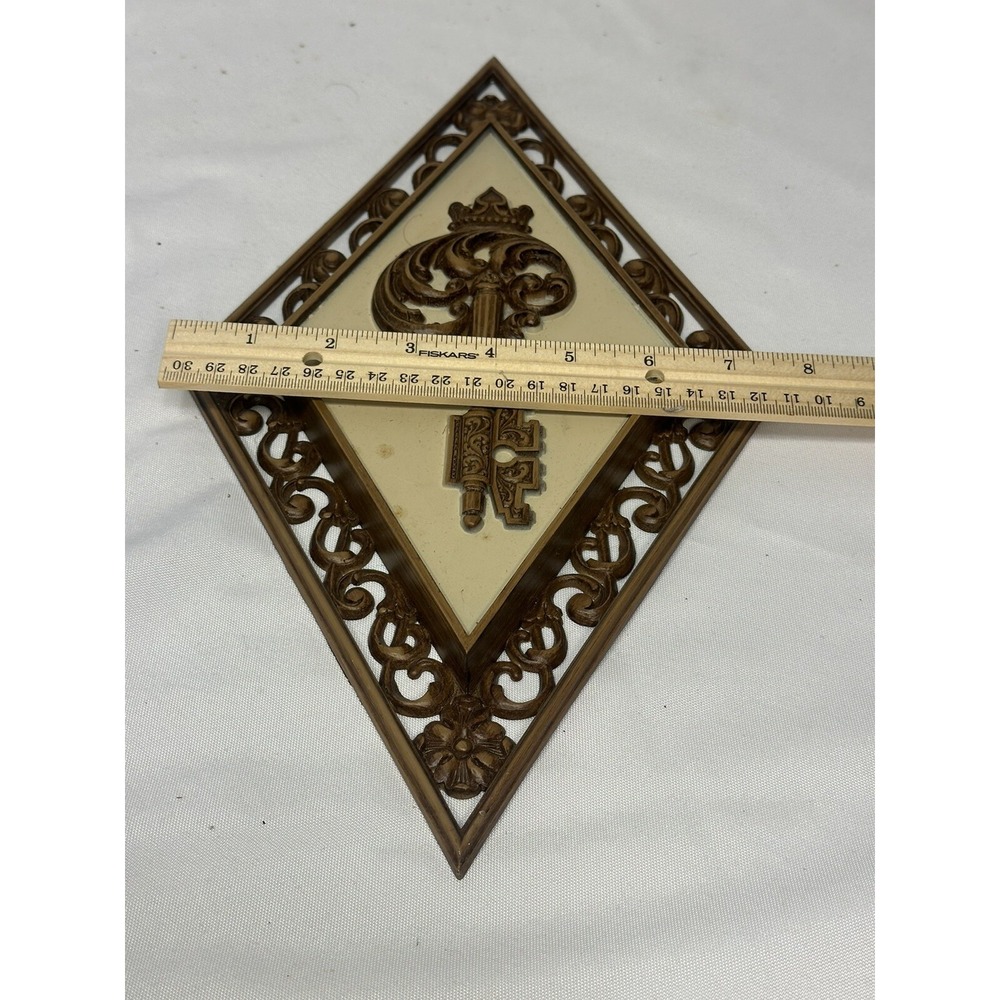 syroco wall plaques vintage plastic brown NO 4271 KEY - Picture 3 of 6
